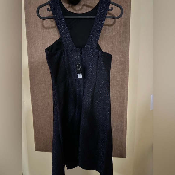 Topshop cocktail dresses navy blue Glitter Sparkle Dress size US2 .New with tag - Picture 7 of 10